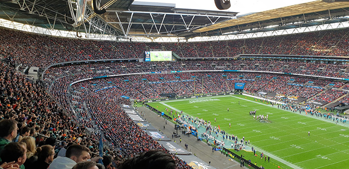 Wembley Stadium converted to host a Jags v Broncos NFL game