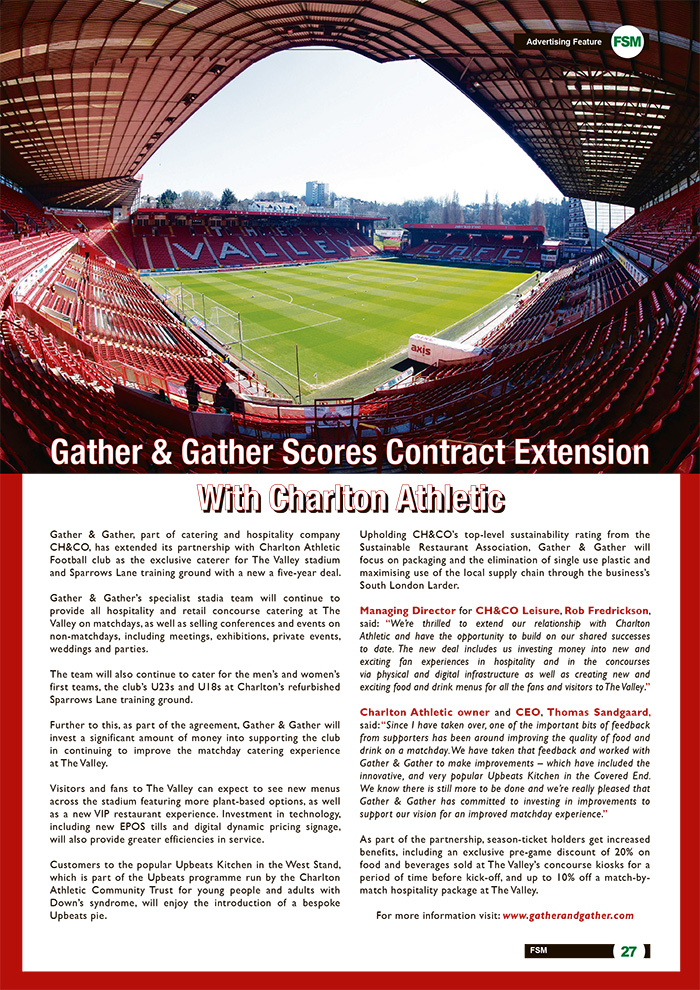 Gather & Gather Scores Contract Extension With Charlton Athletic