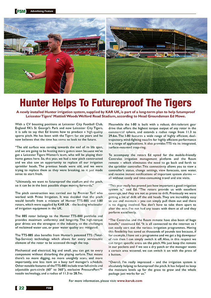 Hunter Helps To Futureproof The Tigers