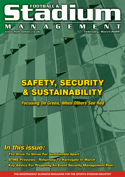 Football & Stadium Management (FSM) February / March 2022 front cover