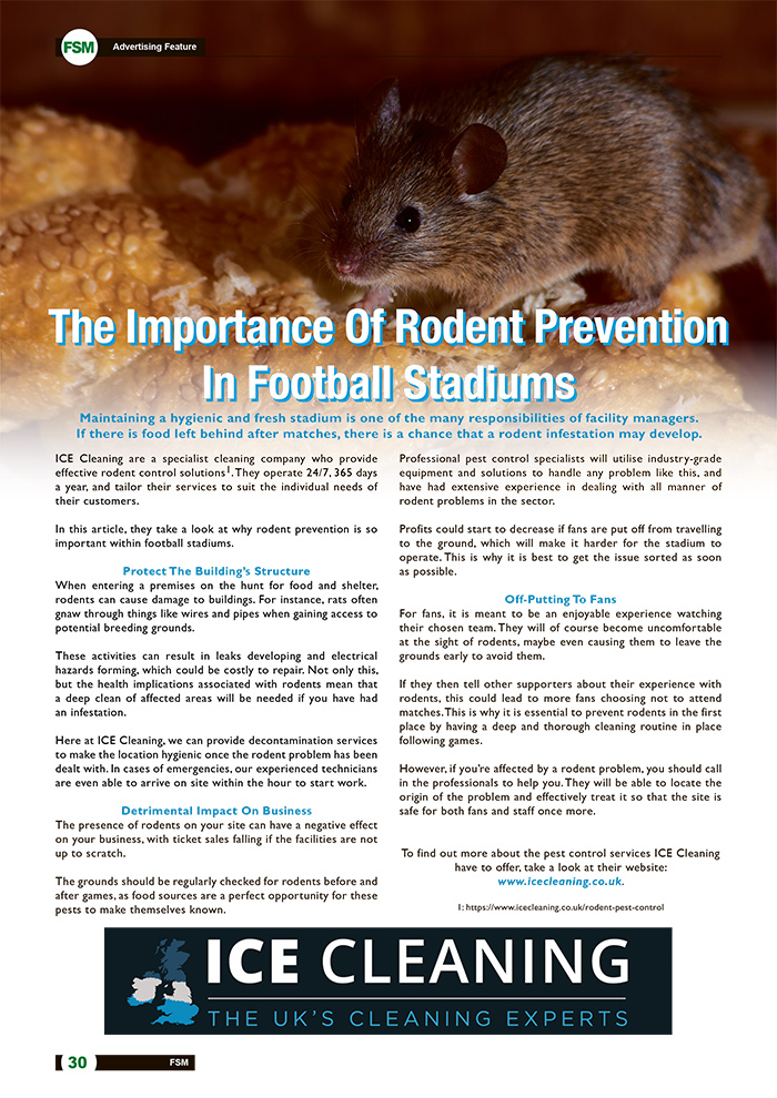 The Importance Of Rodent Prevention In Football Stadiums