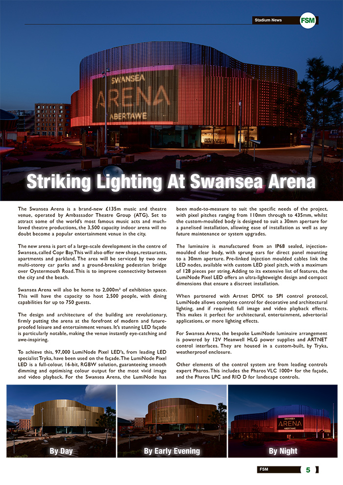 Striking Lighting At Swansea Arena