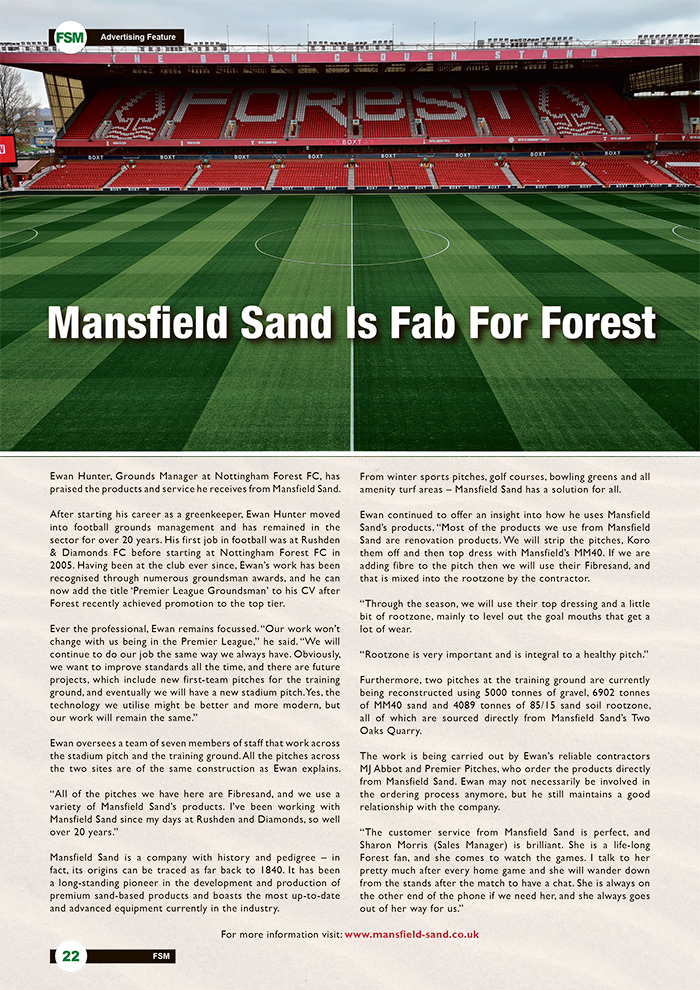 Mansfield Sand Is Fab For Forest