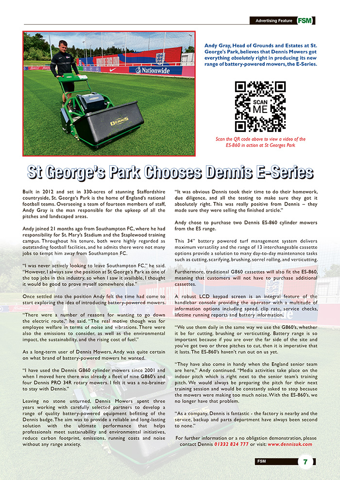St George’s Park Chooses Dennis E-Series