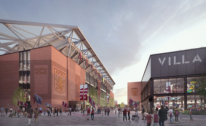 A mock-up of how Aston Villa development will look - credit Aston Villa FC