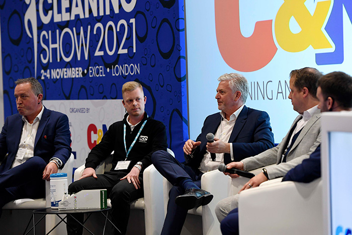 A panel of experts at a seminar at The Cleaning Show