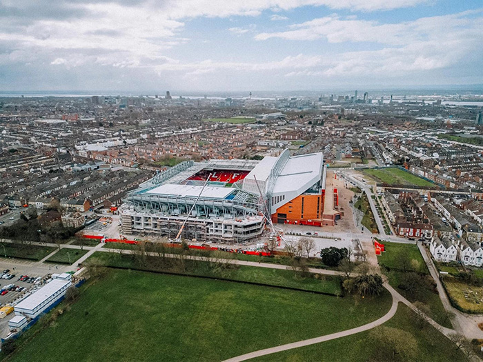 Progress underway at Liverpool FC's Anfield Road stadium
