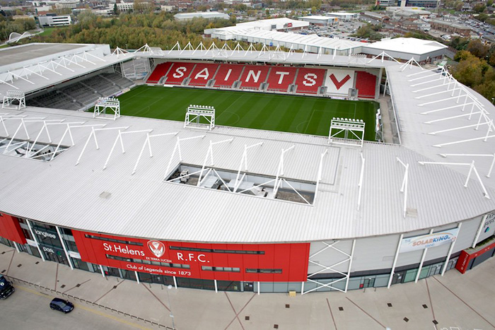St Helens Totally Wicked Stadium seen from the air