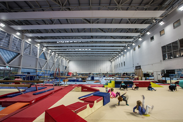 High-performance lighting at Sport Ireland National Indoor Arena from Thorn and their sister brand Zumtobel, both lighting brands of the Zumtobel Group