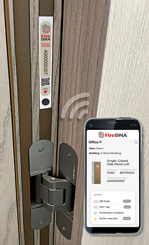 FireDNA Dashboard on a mobile phone