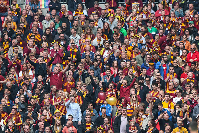 Bradford City Fans at a football match