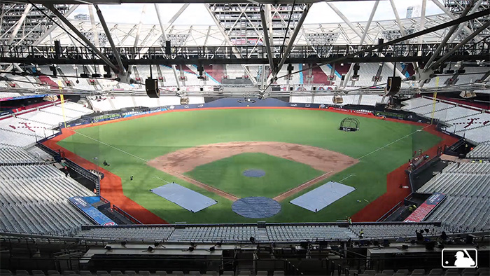 The transformation work at London Stadium for the MLB World Tour: London Series 2023