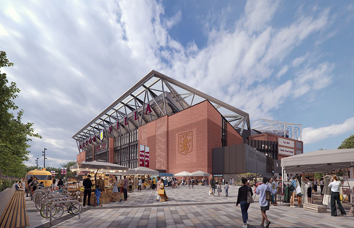 Rendering of the new Aston Villa development
