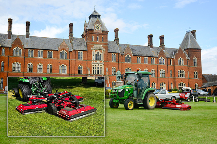 Framlingham College with its Progressive TDR‑X grounds care grass cutter