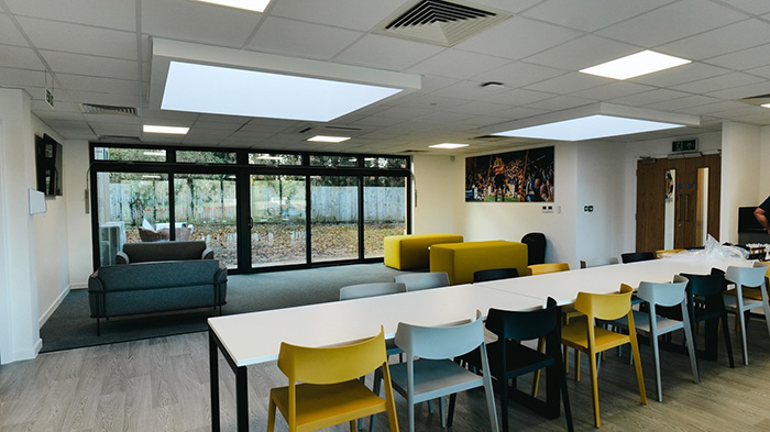 A new meeting room at Cambridge United FC's Training Ground