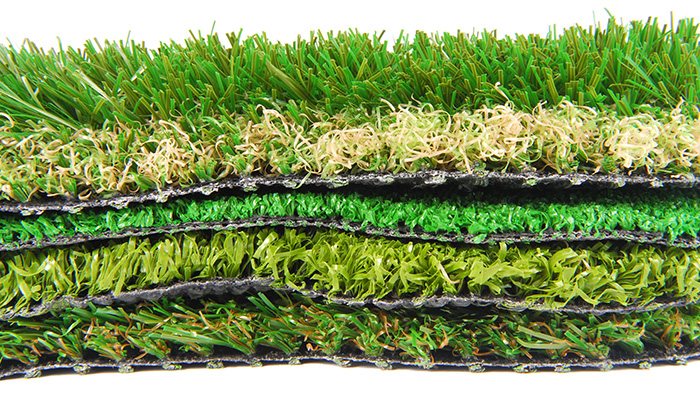 Different layers of artificial turf