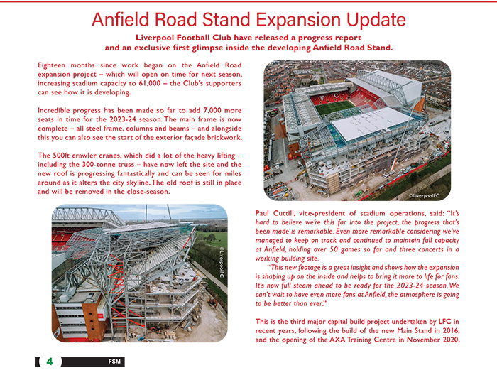 Anfield Road Stand Expansion Update