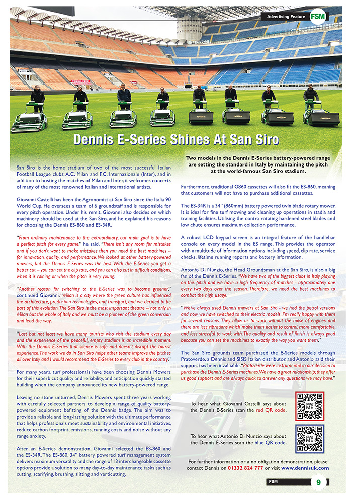 Dennis E-Series Shines At San Siro
