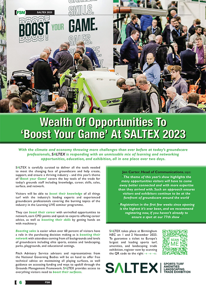 Wealth Of Opportunities To ‘Boost Your Game’ At SALTEX 2023