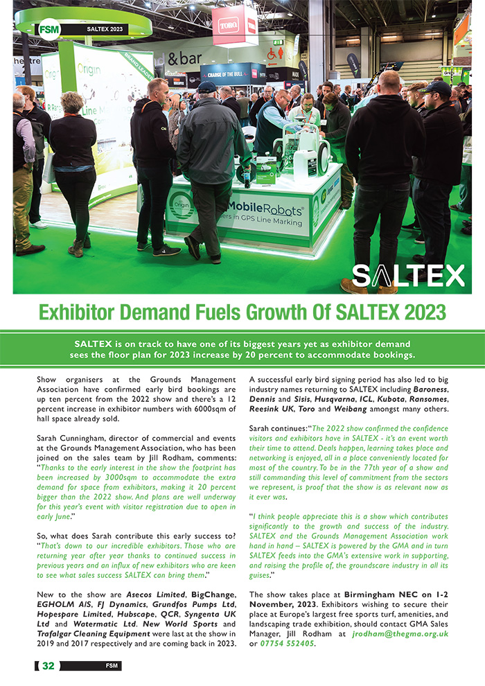 Exhibitor Demand Fuels Growth Of SALTEX 2023