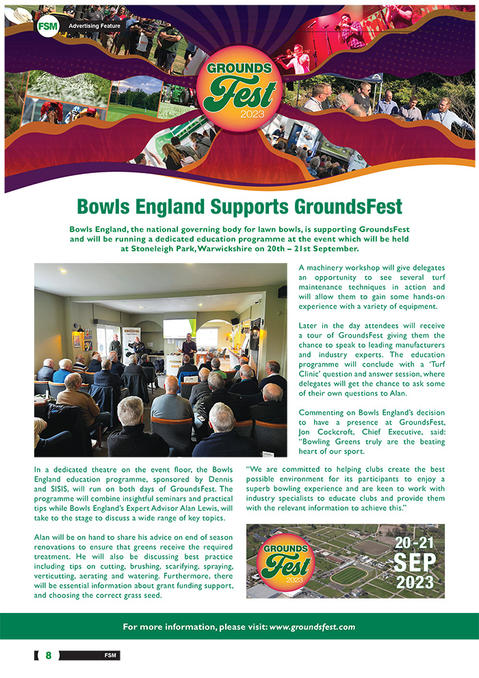 Bowls England Supports GroundsFest