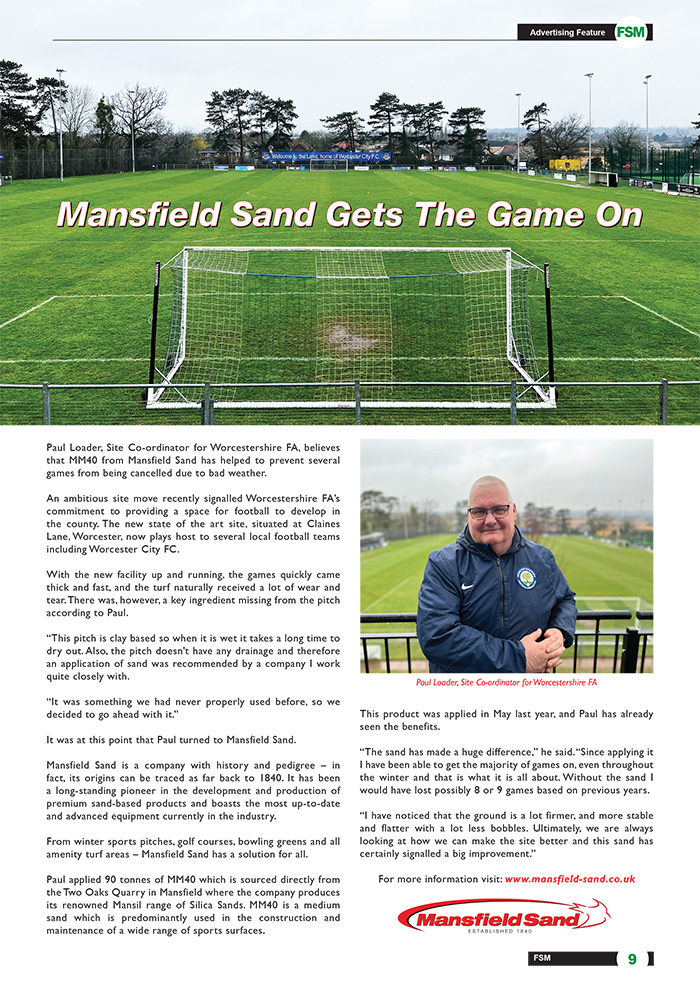 Mansfield Sand Gets The Game On