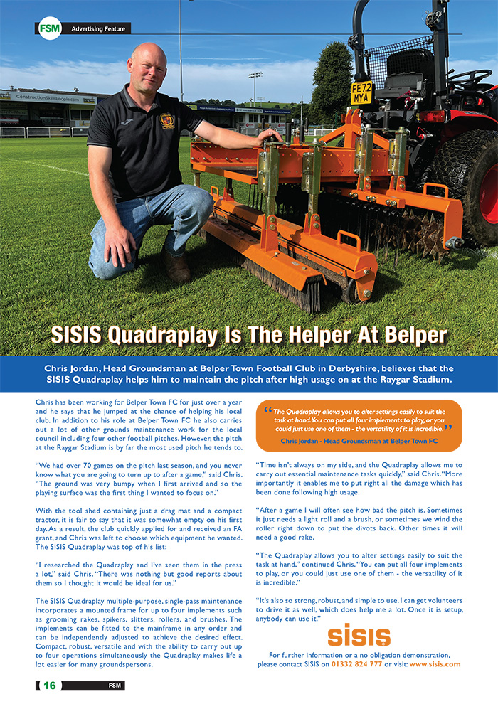 SISIS Quadraplay Is The Helper At Belper