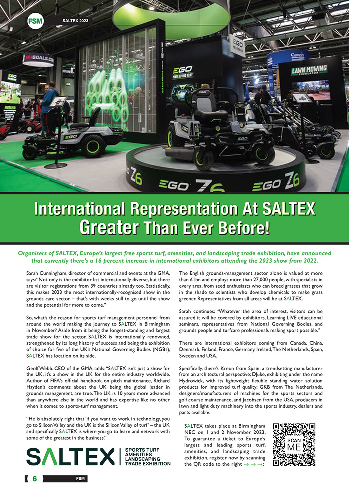 International Representation At SALTEX Greater Than Ever Before