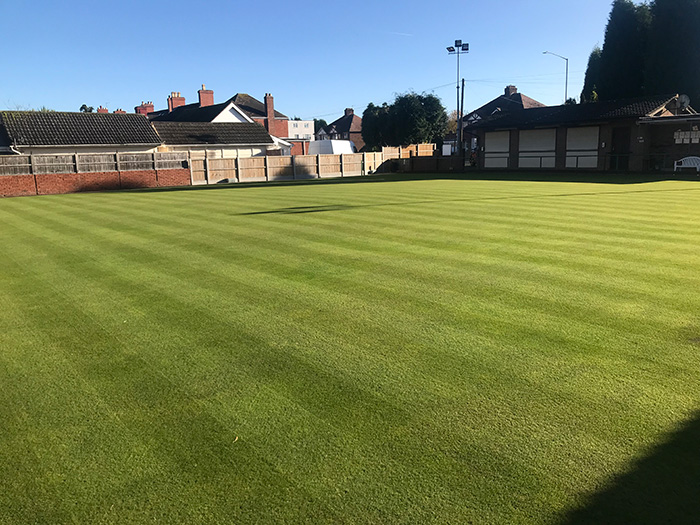 Trench Bowling Club with their pitch cut at 6.5mm