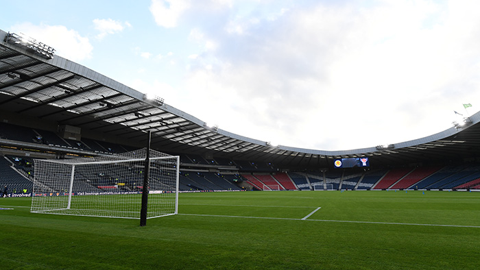 The Scottish FA stadium football pitch