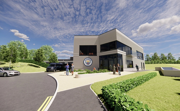 People outside the planned training facilities for Manchester City Women will look