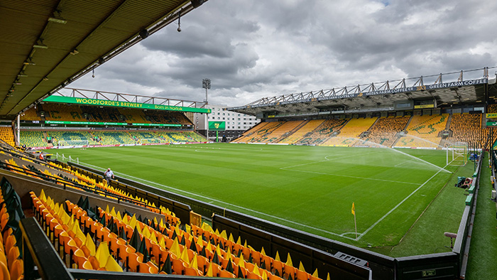 Work and prep on the Carrow Road Stadium, Norwich City Football Club
