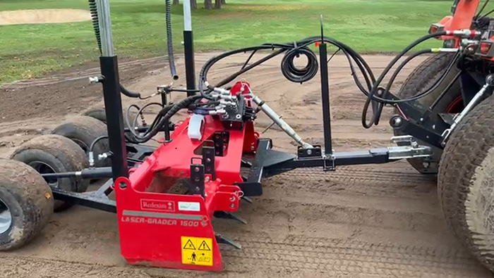 Detail of Redexim's Laser Grader in use