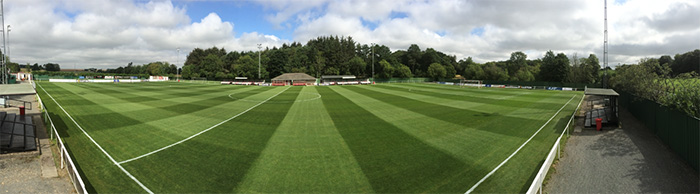 A panoramic view of the Formatine United F.C. football pitch