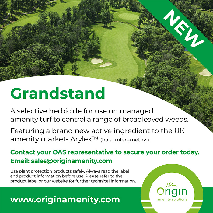 Grandstand – A selective herbicide for use on managed amenity turf to control a rand of broadleaved weeds