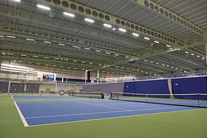 The lighting at Bolton Arena Sports Village's tennis courts was successfully upgraded by Luceco
