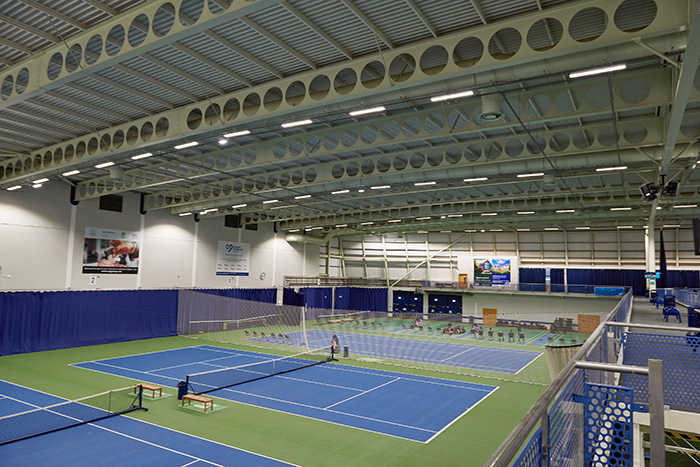 Luceco's upgraded lighting at Bolton Arena Sports Village's tennis courts