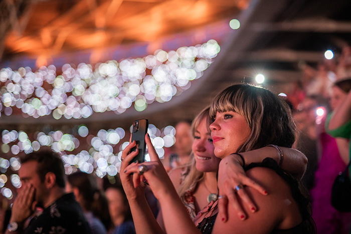 Two women in the audience