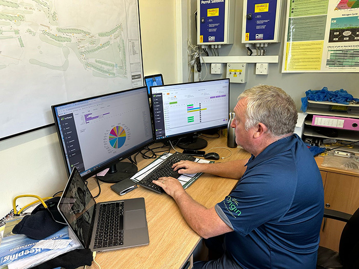 Geoff Smith, Course Manager at Abridge Golf Club, using TurfKeeper