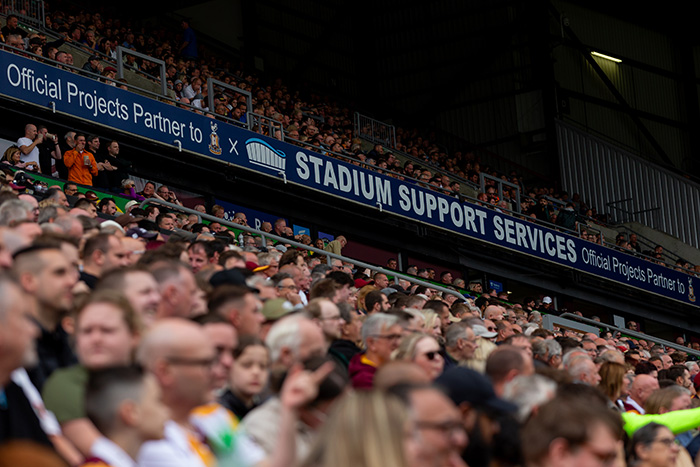 Stadium Support Services branding at Bradford City AFC's stadium