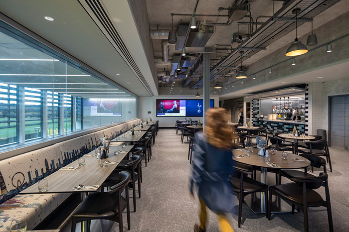 Tottenham Hotspur Training Academy Enfield hospitality and restaurant suite