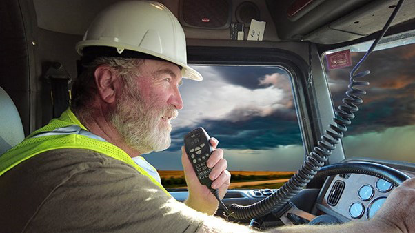 The Tait TMX450 radio being used in a cab