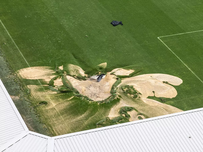 The sinkhole at AFC Wimbledon