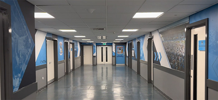 Decorated tunnel at the CBS Arena