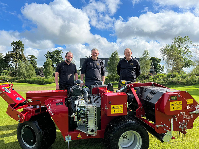 The Meldrum House team with their Versatile Verti‑Drain® And Carrier