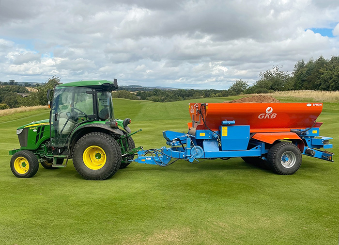 GKB Machines tractor and GKB Sandspreader