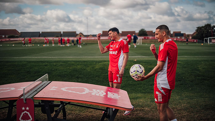 Outside football training the the new Nottingham Forest training facilities