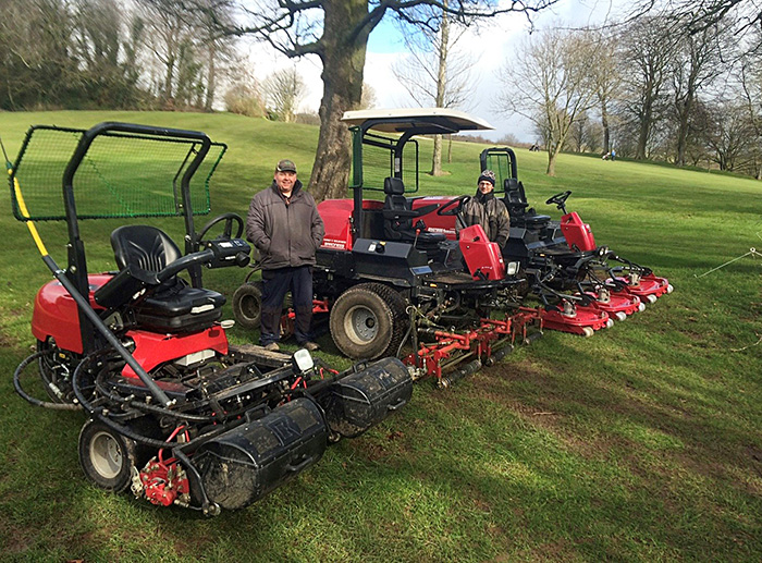 Lee Eager, Course Manager at Knock Golf Club, with his Baroness equipment