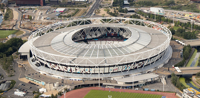 West Ham's London Stadium aerial image