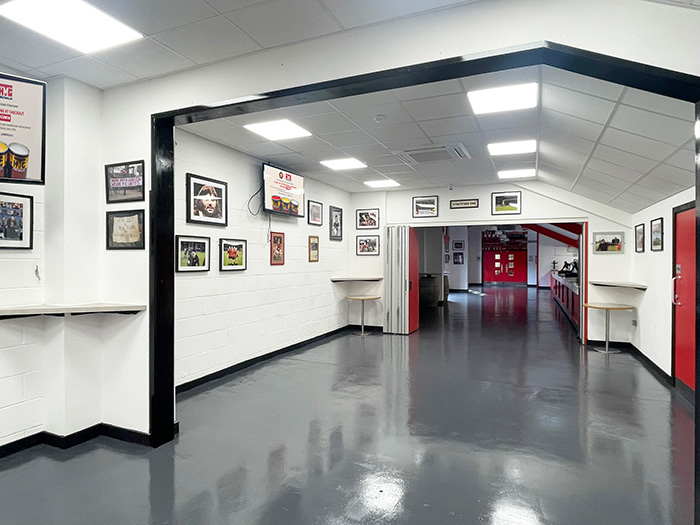 HMG Paint's floor paint at FC United